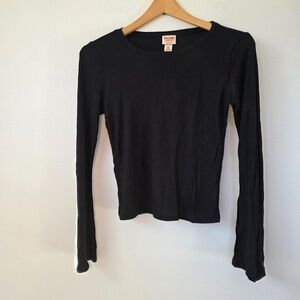 Mossimo Women's Black Long Bell Sleeve Shirt - XS
